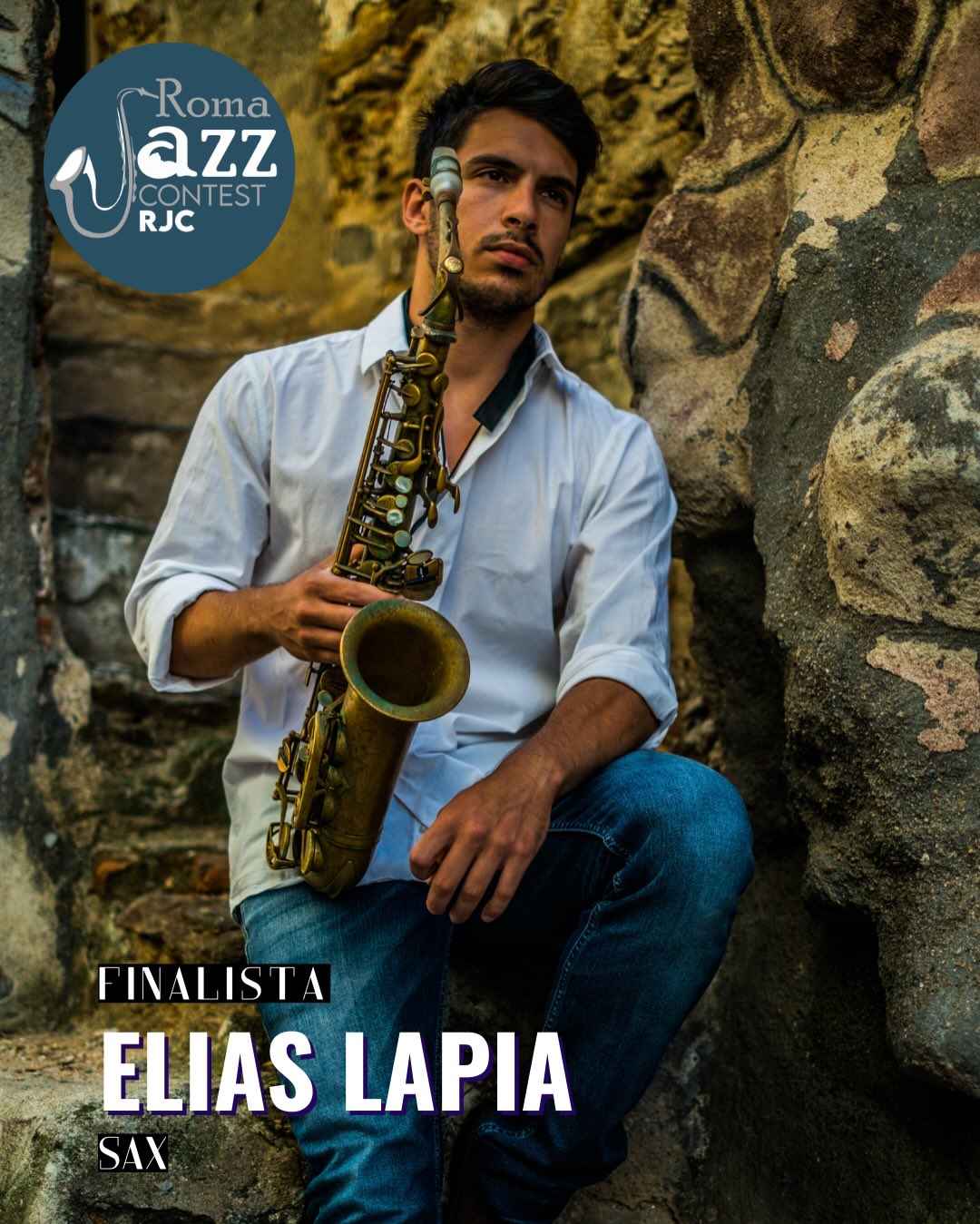 Elias Lapia, secondo classificato, saxofono